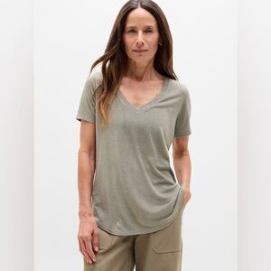 Athleta Breezy Scoop V-Neck Tee Teal